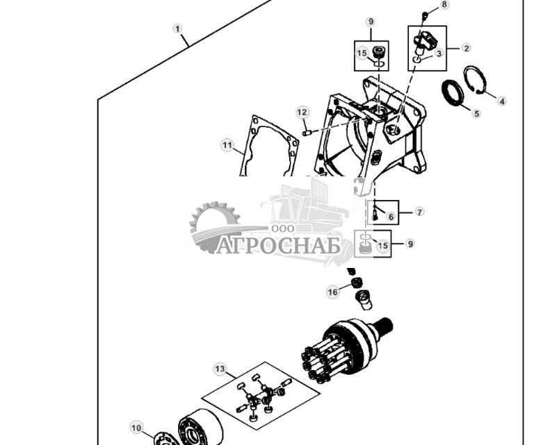 Компоненты двигателя гидростатического гусеничного привода, вал и датчики - ST810720 29.jpg